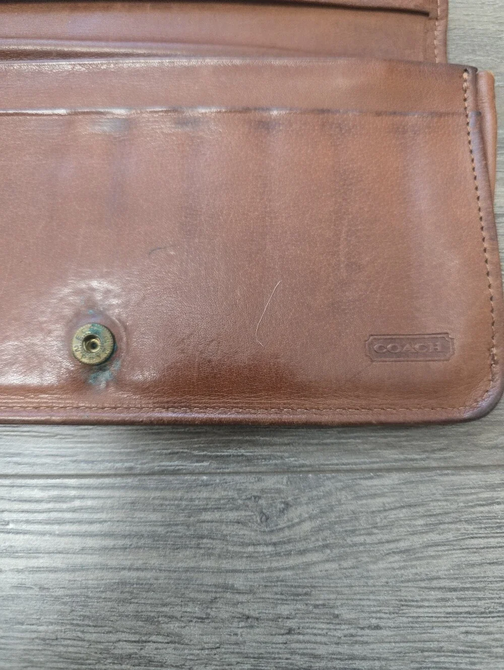 Coach Brown Leather Wallet Vintage Heritage Classic